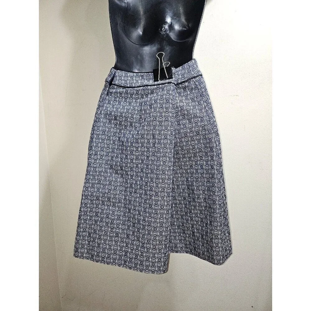 NWT Tory Burch Chaumont Jacquard Chain Pattern Skirt 2 XS S